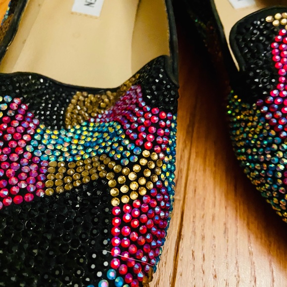 💖🦋 NWOT Rainbow Crystal Loafers by Steve Madden - Picture 3 of 8